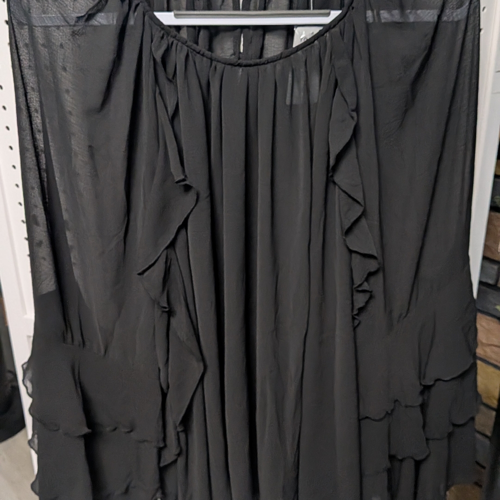 Torrid Black Chiffon Blouse